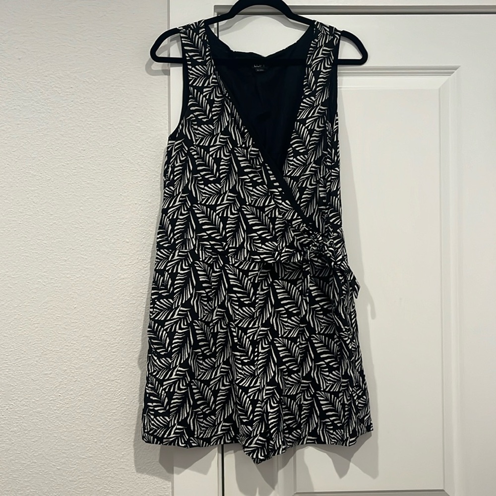 Loft black and white romper